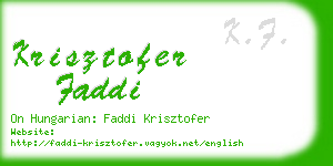 krisztofer faddi business card